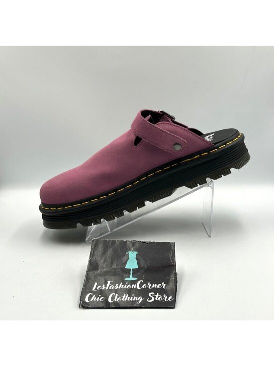 Dr. Martens Men\'s Purple Suede Leather Zebzag Mule Sandals Size 13 3567